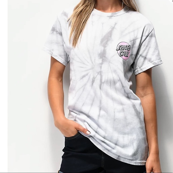 Santa Cruz Skateboards Tops - SANTA CRUZ TIE-DIE T SHIRT (SIZE MEDIUM) -100% cotton-